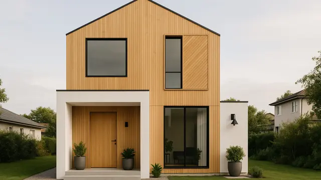 Fasad Rumah Kayu Unik 2025