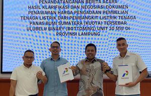 Sinergi dua Badan Usaha Milik Negara (BUMN) di sektor energi, PT Pertamina (Persero) dan PT PLN (Persero), dalam pengembangan energi panas bumi memasuki tahap baru.