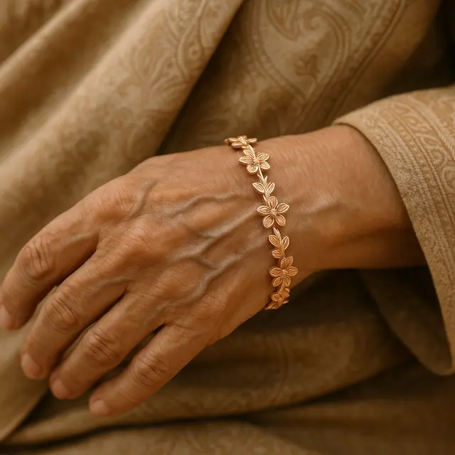 Gelang emas untuk orang tua (Foto: ChatGPT)