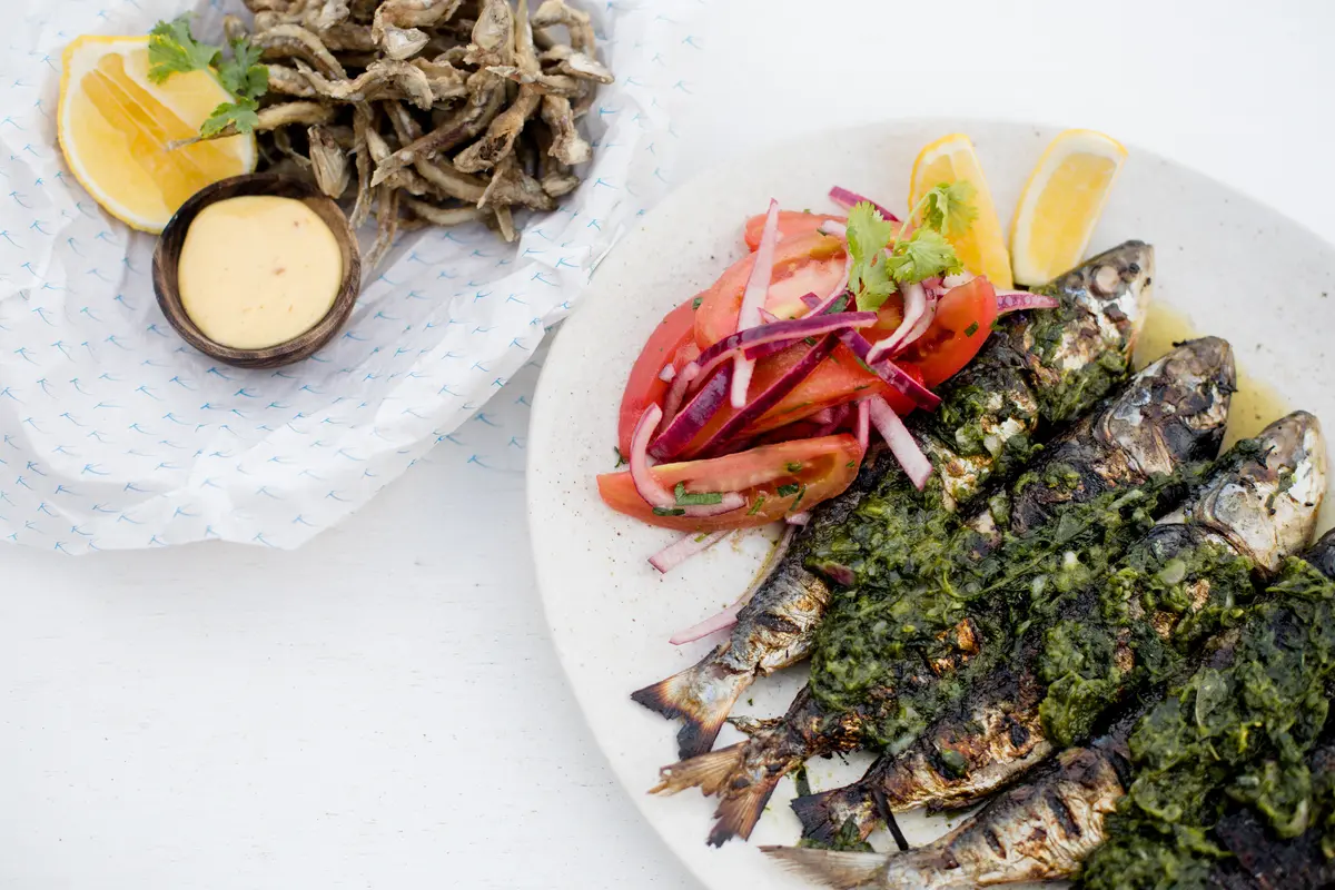 Bait fish with Aioli