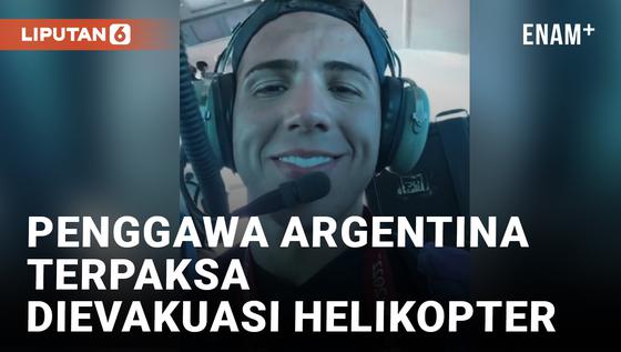 VIDEO: Perayaan Juara Piala Dunia Kelewat Ramai, Timnas Argentina Dievakuasi Helikopter