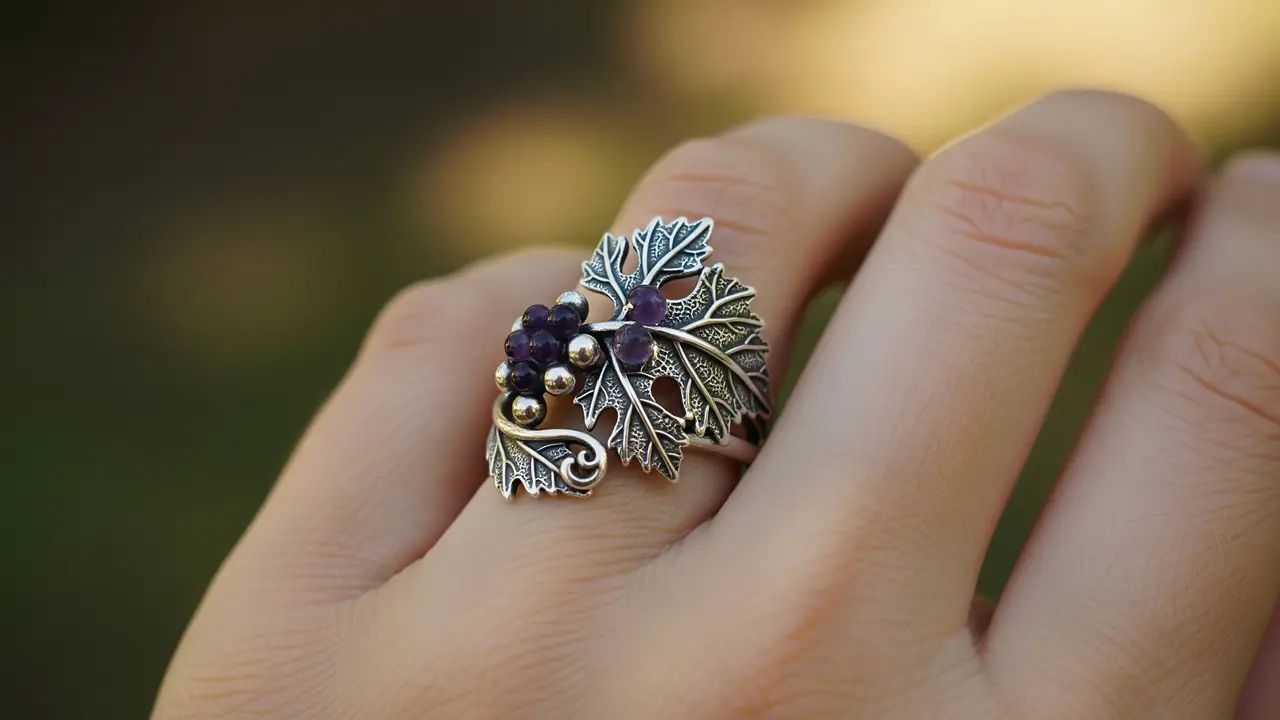 Cincin Model Daun Anggur yang Cantik dan Estetik
