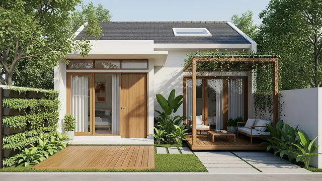 Model Rumah Kecil dengan Taman Mungil 2025/ Ilustrasi AI