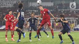 Timnas Indonesia harus mengakui keunggulan Jepang dengan skor 0-4. (Liputan6.com/Angga Yuniar)