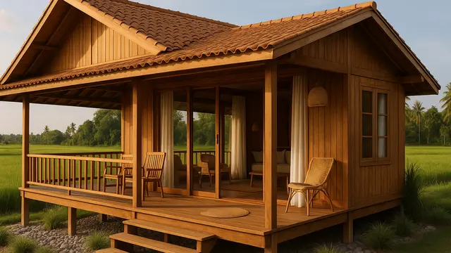7 Gambar Rumah Sederhana Tepi Sawah yang Minimalis dan Cantik