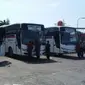 Terjadi penurunan pengguna bus pada mudik Lebaran ini. (Liputan6.com/Septian Deny)