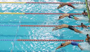 Tercatat sebanyak 1.600 atlet Akuatik terbaik dari seluruh penjuru Indonesia, ambil bagian dalam 7th Indonesia Open Aquatic Championships 2025. (Bola.com/M Iqbal  Ichsan)