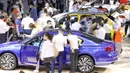 Suasana area FAW-Volkswagen dalam Pameran Otomotif Internasional Changchun China ke-17 di Changchun, Provinsi Jilin, China timur laut, Minggu (12/7/2020). (Xinhua/Yan Linyun)