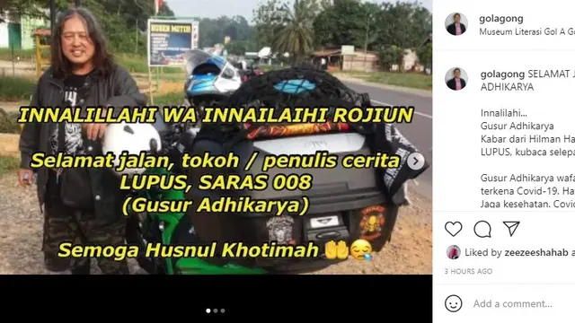 Gusur Adhikarya (Foto: Instagram/@golagong)