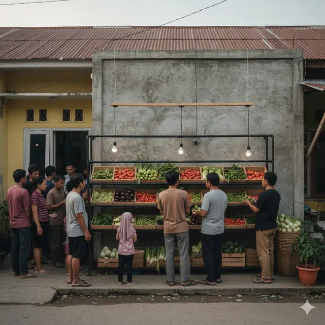 Desain Warung Sayur
