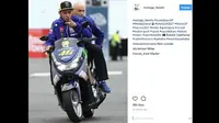 Valentino Rossi Naik Yamaha NMax. (@motogp_fansite)