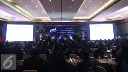 Suasana acara Penataran Pimpinan dan Kader Partai Demokrat di Bogor, Jawa Barat, Senin (28/3). Penataran berlangsung hingga 2 April 2016 bertema “Negara, Pemerintahan, dan Sistem Nasional”. (Liputan6.com/Immanuel Antonius)