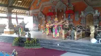 Tarian penyambutan tamu di Bali (Liputan6.com / HMB)