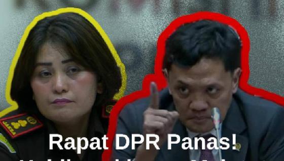 Momen HabiburokhmanMelotot Tunjuk-Tunjuk Jaksa saat Hinca Bacakan Surat, Rapat DPR Panas!