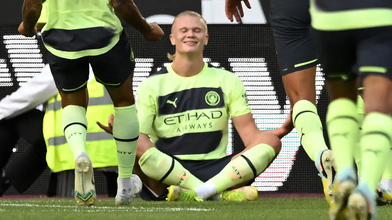 Foto: Mengagumkan! Erling Haaland Borong Dua Gol Kemenangan Perdana Manchester City di Liga Inggris 2022/2023