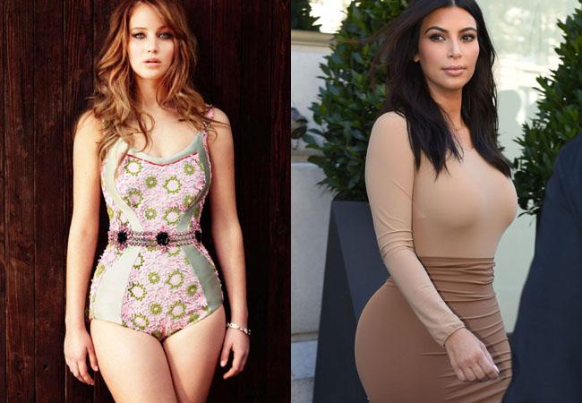 Jennifer Lawrence dan Kim Kardashian | Foto: copyright zimbio.com