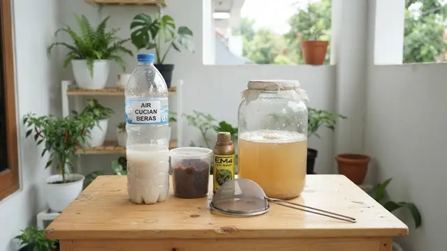 Cara Fermentasi Air Cucian Beras untuk Pupuk Tanaman