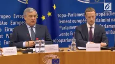 CEO sekaligus pendiri Facebook Mark Zuckerberg baru saja selesai memberikan keterangannya di hadapan anggota Parlemen Eropa di Brussel, Swedia, pada Selasa (22/5/2018) waktu setempat.