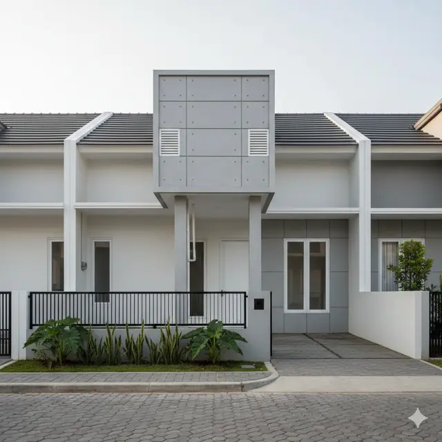Desain Toren di Depan Rumah Minimalis