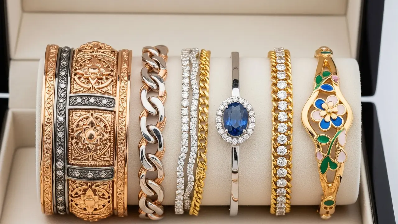 Gelang Emas Model Fancy Terbaru 2025. Foto: Gemini