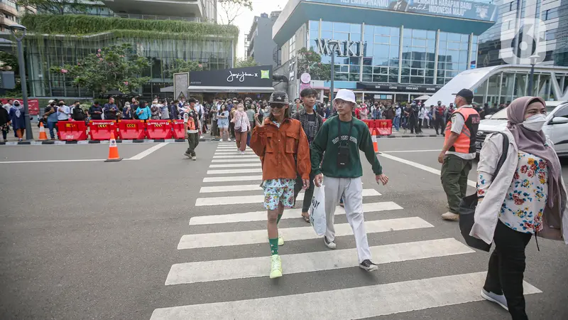 Personel Gabungan Dikerahkan di Zebra Cross Citayam Fashion Week