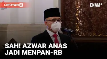 Abdullah Azwar Anas dilantik Presiden Joko Widodo sebagai Menteri Pendayagunaan Aparatur Negara dan Reformasi Birokrasi RI. Pelantikan digelar di Istana Kepresidenan hari Rabu (7/9) siang.