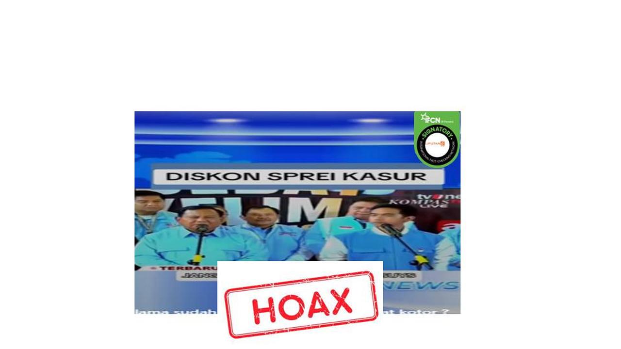 Cek fakta Prabowo Subianto promosi sprei kasur