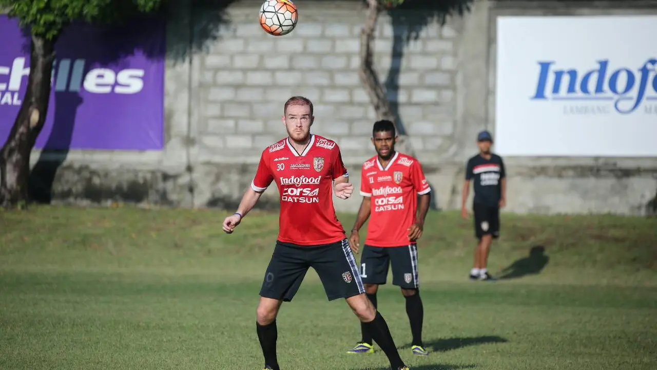 Penyerang Bali United asal Inggris, Daniel Heffernan (Liputan6.com / Dewi Diviyanta)
