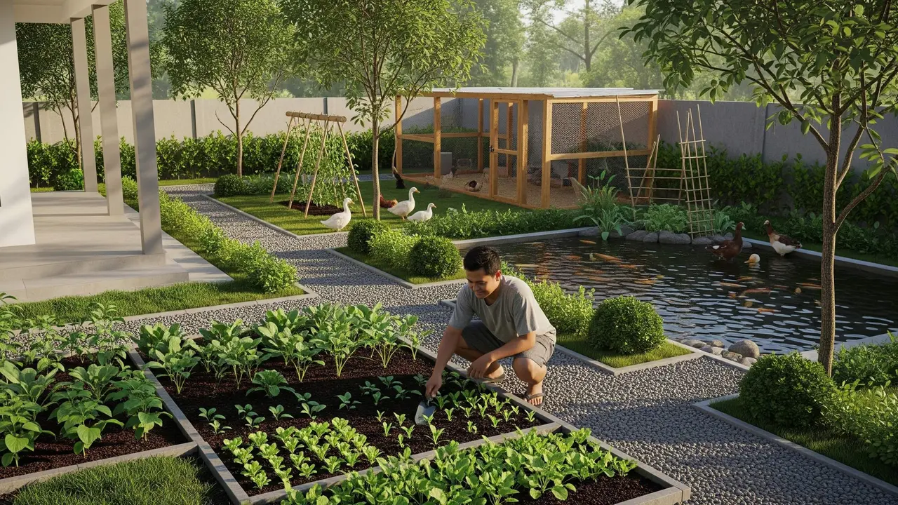 Cara Menata Kebun dan Ternak di Belakang Rumah Agar Rapi dan Produktif