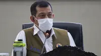 Ketua Satgas COVID-19 Nasional Doni Monardo mengapresiasi upaya pengendalian COVID-19 yang dilakukan oleh Pemerintah Provinsi Sulawesi Utara saat rapat koordinasi di Kantor Gubernur Sulawesi Utara, Rabu (7/10/2020). (Badan Nasional Penanggulangan Bencana/BNPB)