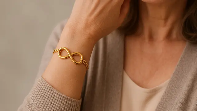 Pilihan Model Gelang Emas Besar untuk Ibu-Ibu Usia 50 Tahun/via AI