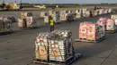 WFP memperkirakan satu dari empat warga Palestina di Gaza menghadapi kondisi mirip kelaparan, dan sekitar 100.000 perempuan serta anak-anak mengalami malnutrisi akut. (Abdel Majid BZIOUAT/AFP)