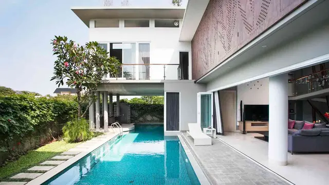 Arsitektur Rumah Kontemporer dengan Material Corten Steel Super Keren