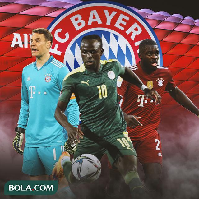 Bayern Munchen - Manuel Neuer, Sadio Mane, Dayot Upamecano