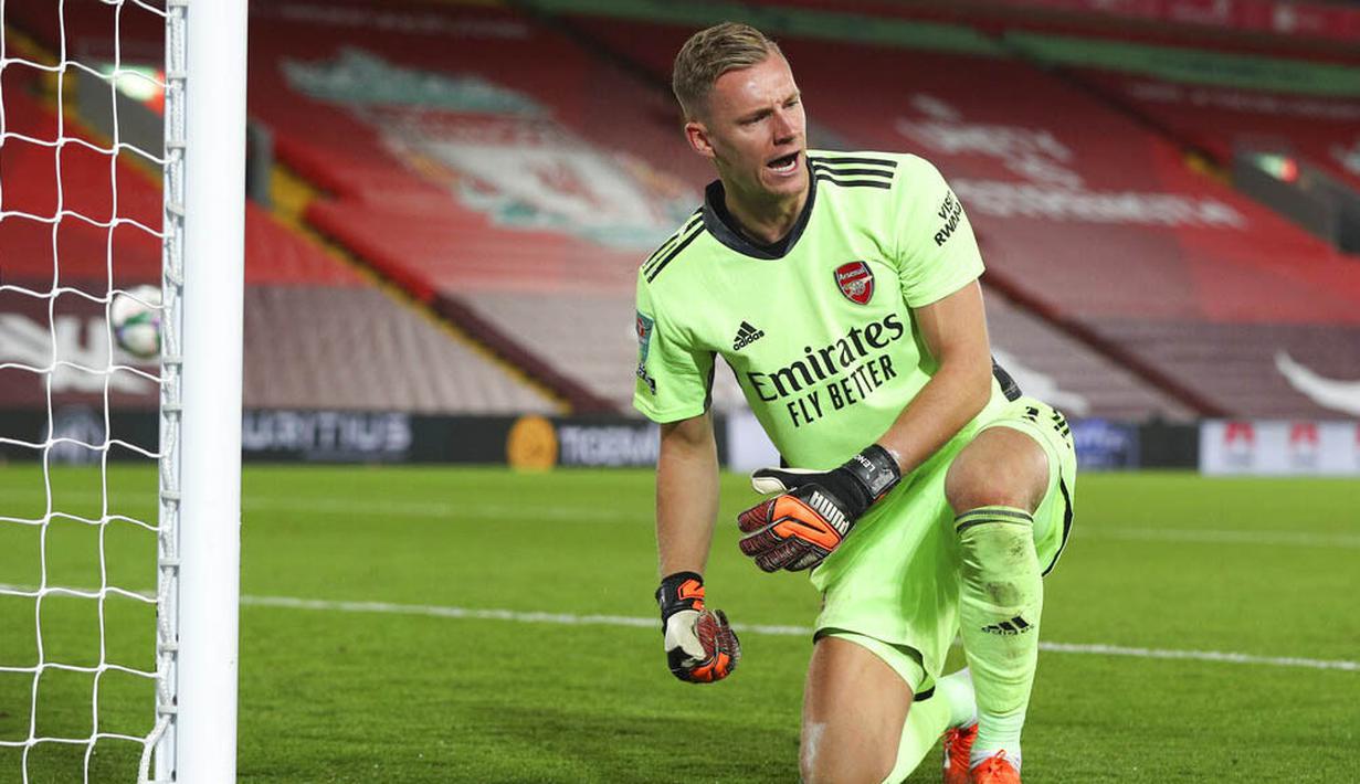 Penampilan gemilang Leno membuktikan bahwa Arsenal tak salah mempercayainya menjadi kiper pilihan utama The Gunners era Mikel Arteta. (Peter Byrne/Pool via AP)