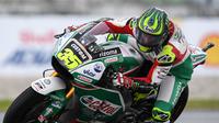 Pembalap LCR Honda, Cal Crutchlow mendapatkan hasil positif pada tes pramusim MotoGP 2018 di Sirkuit Sepang, Malaysia, 28-30 Januari 2018. (MOHD RASFAN / AFP)
