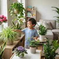 Tanaman Hias yang Aman untuk Rumah dengan Anak Kecil. Foto: AI Generated