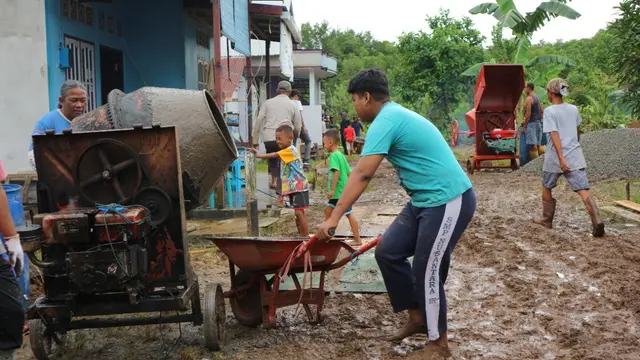 Pemanfaatan faba untuk pembangunan konstruksi jalan di Kelurahan Kariangau Balikpapan.