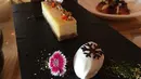 Sajian cokelat dengan garnish berbentuk snow flakes sangat menggemaskan untuk hidangan penutup. (Liputan6.com/Unoviana Kartika Setia)