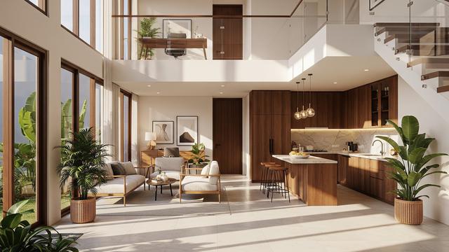 Open Plan Bertingkat (Semi-Loft Style)