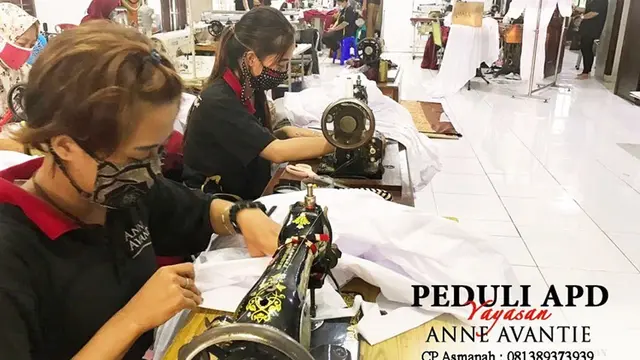 6 Potret Pembuatan APD Gratis Anne Avantie untuk Tenaga Medis Corona Covid-19