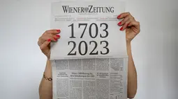 Parlemen Austria memutuskan untuk menghentikan cetakan harian salah satu surat kabar tertua di dunia, Wiener Zeitung, sebelum melanjutkan penerbitannya secara daring. (JOE KLAMAR/AFP)