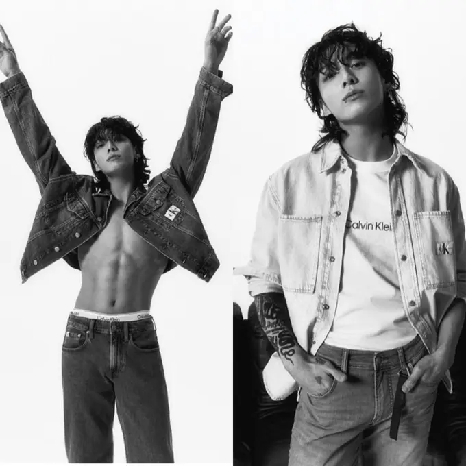 Potret Jungkook BTS  Bersama Calvin Klein