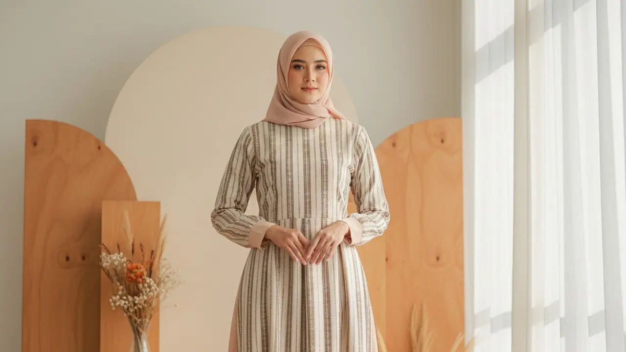Model Baju Lurik Kombinasi Polos Terbaru
