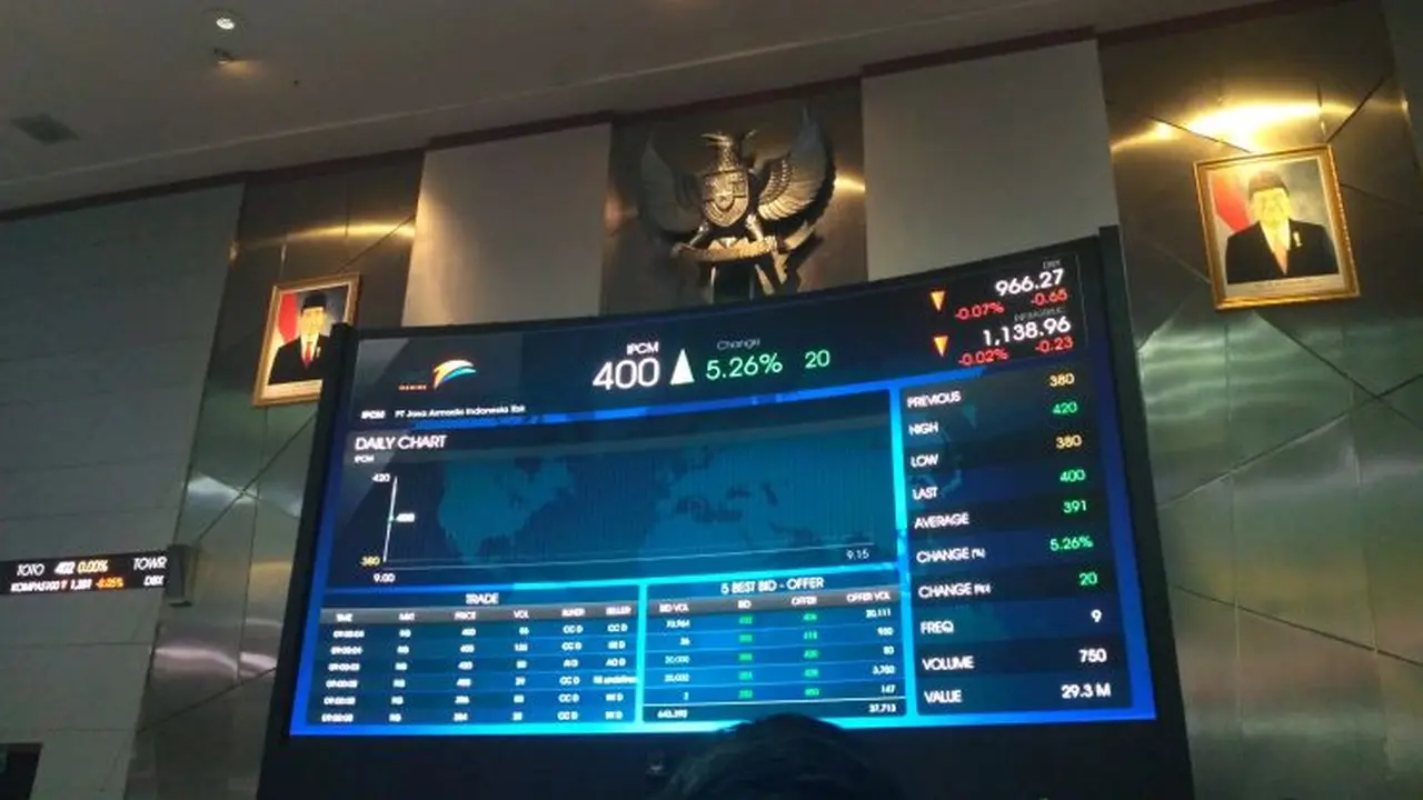 Saham PT Jasa Armada Indonesia Tbk diperdagangkan secara perdana di Bursa Efek Indonesia (BEI) hari ini, Jumat (22/12/2017).