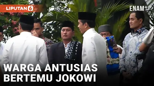 VIDEO: Usai Sholat IED, Warga Antusias Bertemu Jokowi