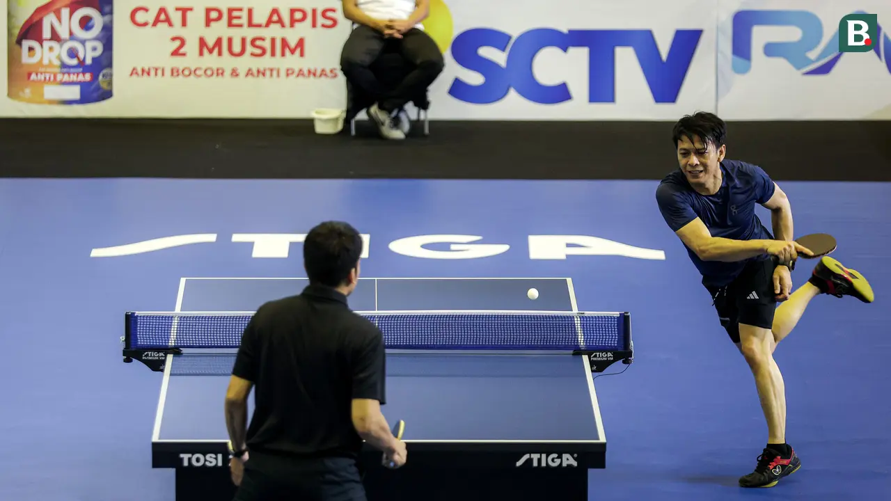 Foto: Menang di Ganda Putra, Ariel Noah Gagal Taklukkan Desta di Tunggal Putra Cabor Tenis Meja Turnamen Olahraga Selebriti Indonesia Season