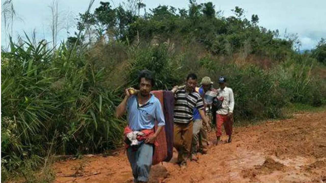 Longsor di Oku Selatan, Sumatera Selatan.