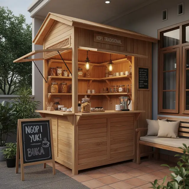 7 Inspirasi Desain Kios Mini di Teras Rumah, Praktis untuk Usaha Rumahan 2025
