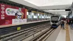 Suasana atribut Asian Games XVIII terpasang di Stasiun LRT Palembang, Sumatra Selatan, Minggu (5/7/2018). LRT ini akan menjadi salah satu solusi transportasi saat Asian Games mendatang. (Bola.com/Reza Bachtiar)